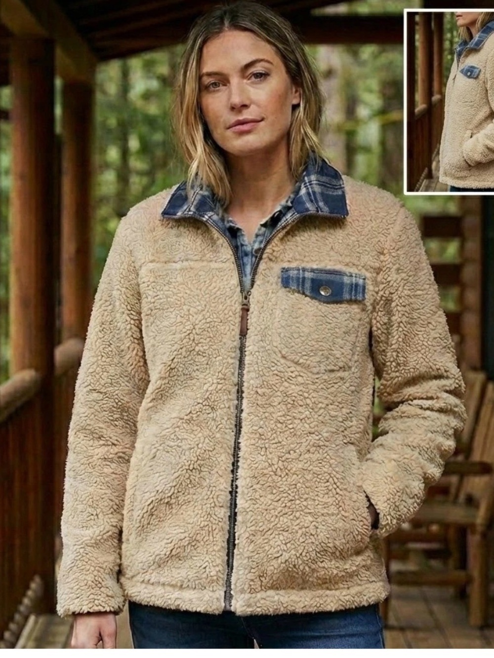Pendleton Ladies' Fuzzy Zip Jacket size XL